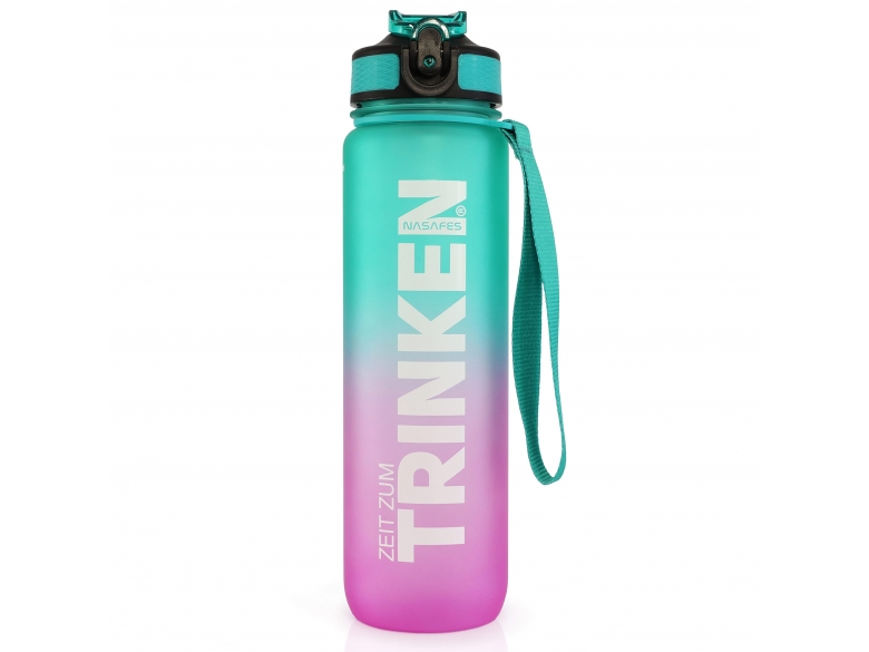 Trinkflasche mit Zeitmarkierung Deutsch Trinkerinnerung, Flasche mit Zeitmarkier